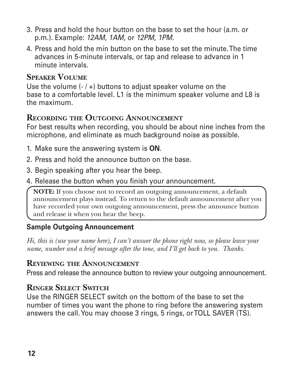 GE 25898A User Manual | Page 12 / 76