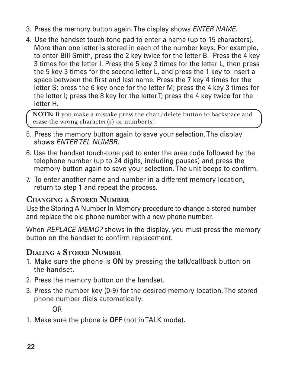 GE 25898A User Manual | Page 22 / 76