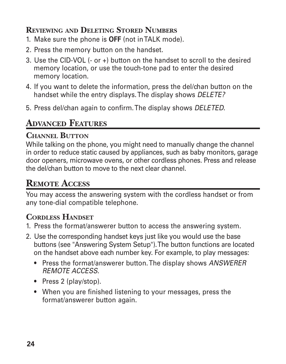 GE 25898A User Manual | Page 24 / 76
