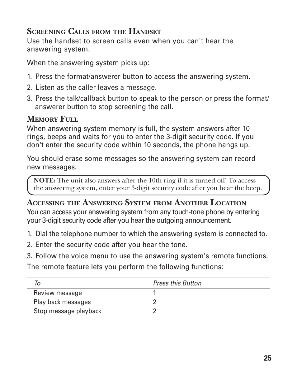 GE 25898A User Manual | Page 25 / 76
