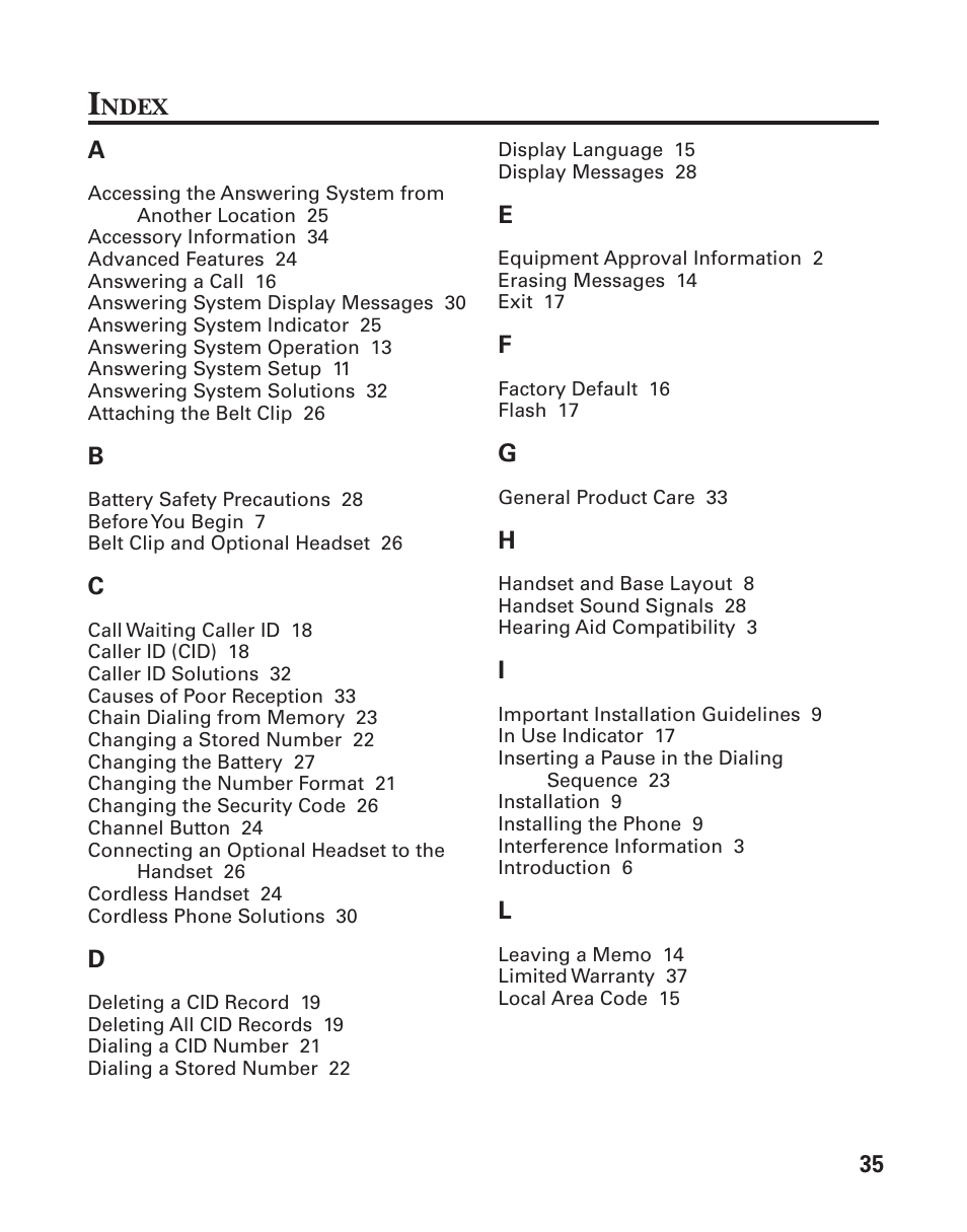 GE 25898A User Manual | Page 35 / 76