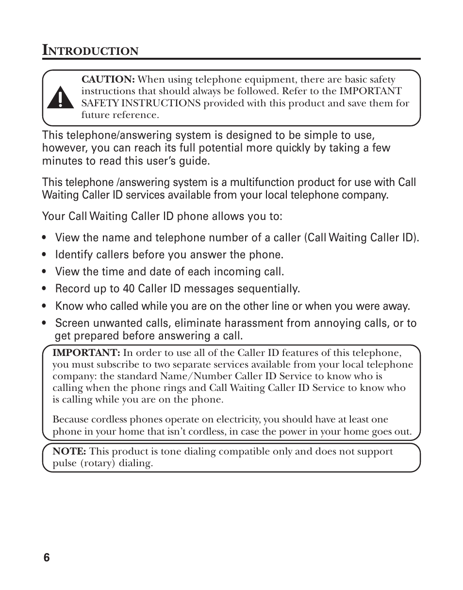 GE 25898A User Manual | Page 6 / 76