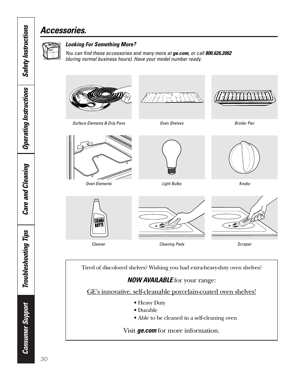 Accessories | GE WB48X10057 User Manual | Page 31 / 33