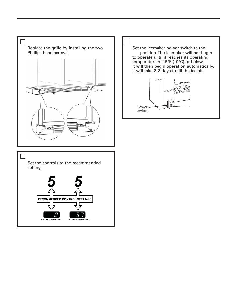 Installation instructions, Installing the refrigerator | GE 200D8074P044 User Manual | Page 24 / 112