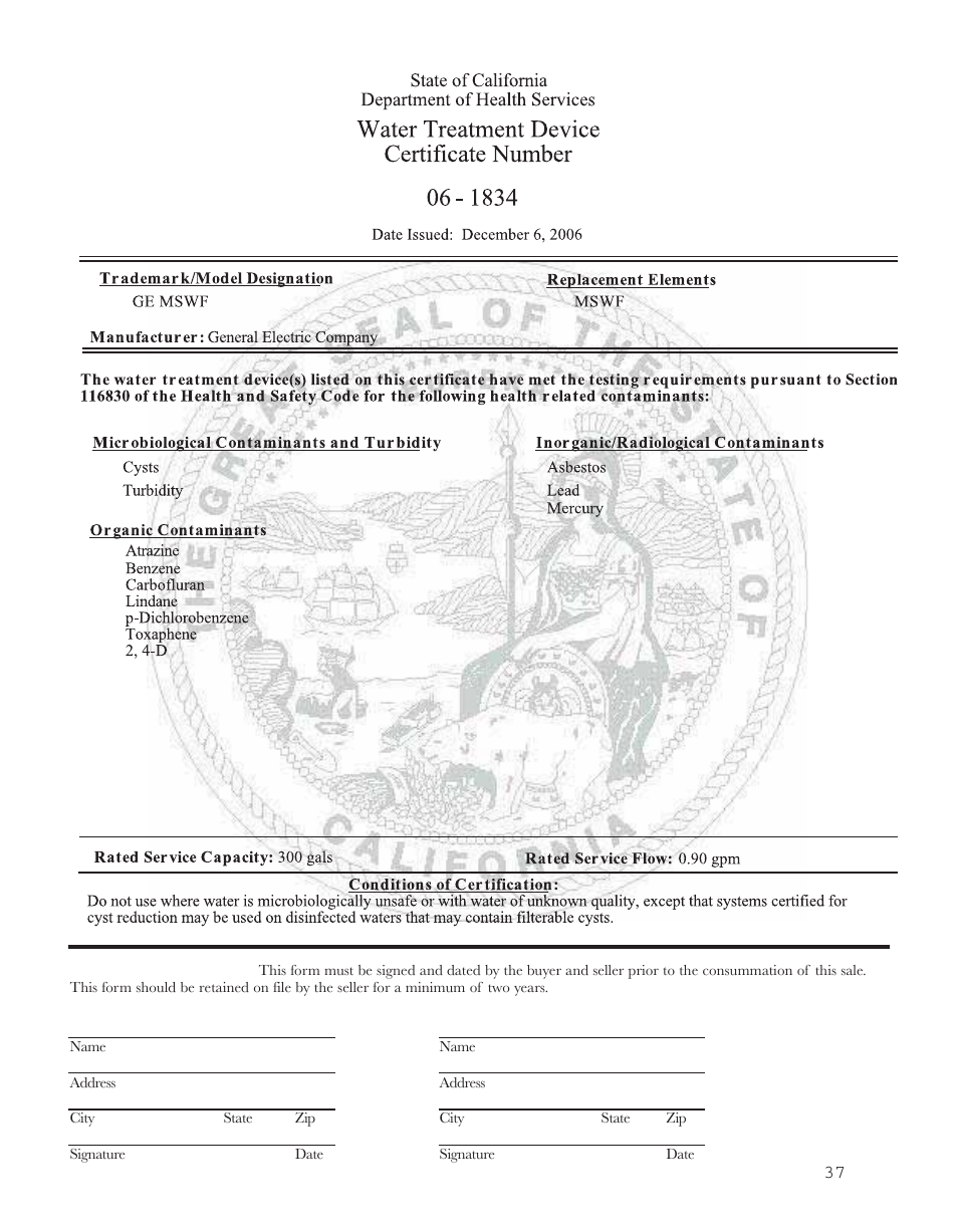 GE 200D8074P044 User Manual | Page 37 / 112