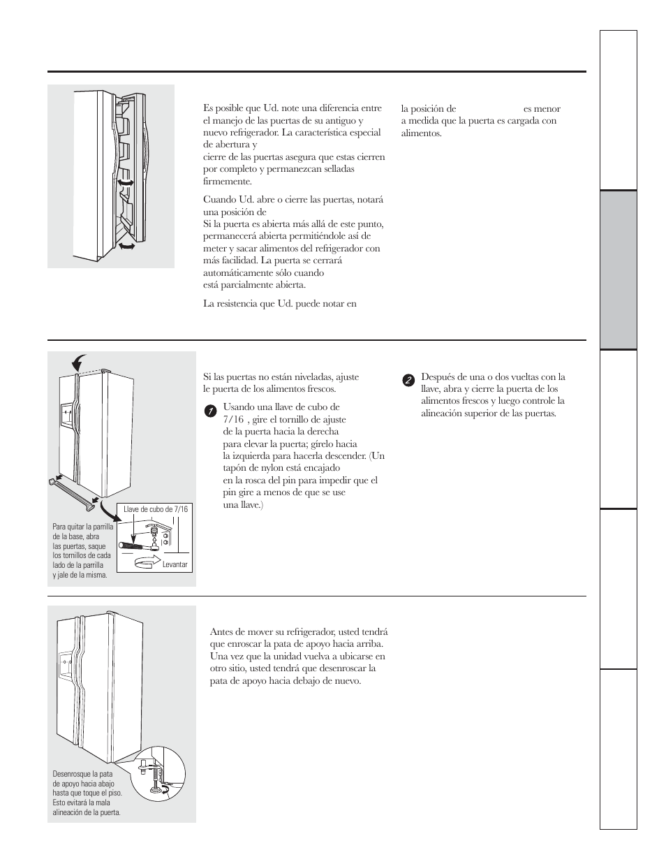 Puertas del refrigerador | GE 200D8074P044 User Manual | Page 83 / 112