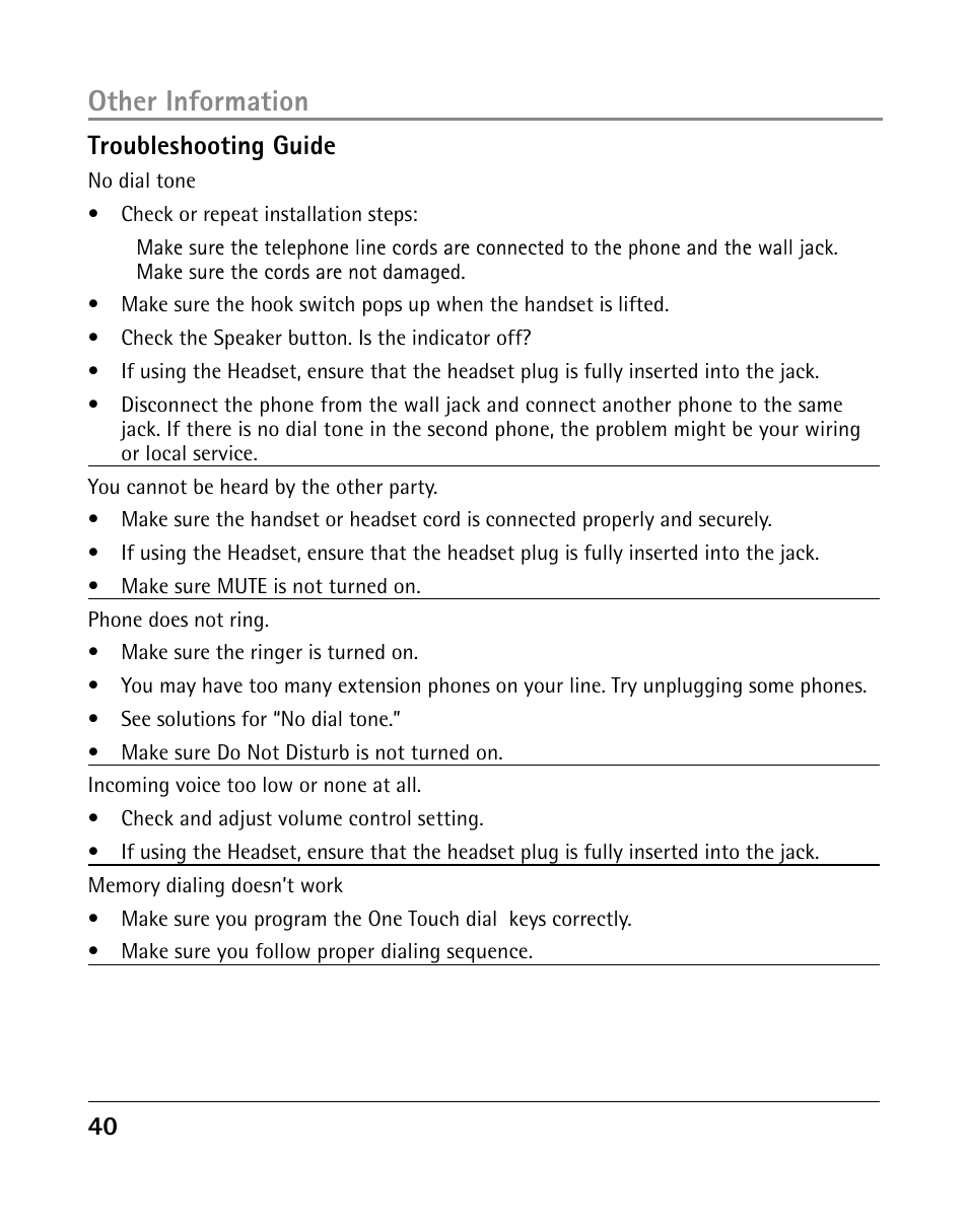 Other information | GE 25205 User Manual | Page 40 / 96