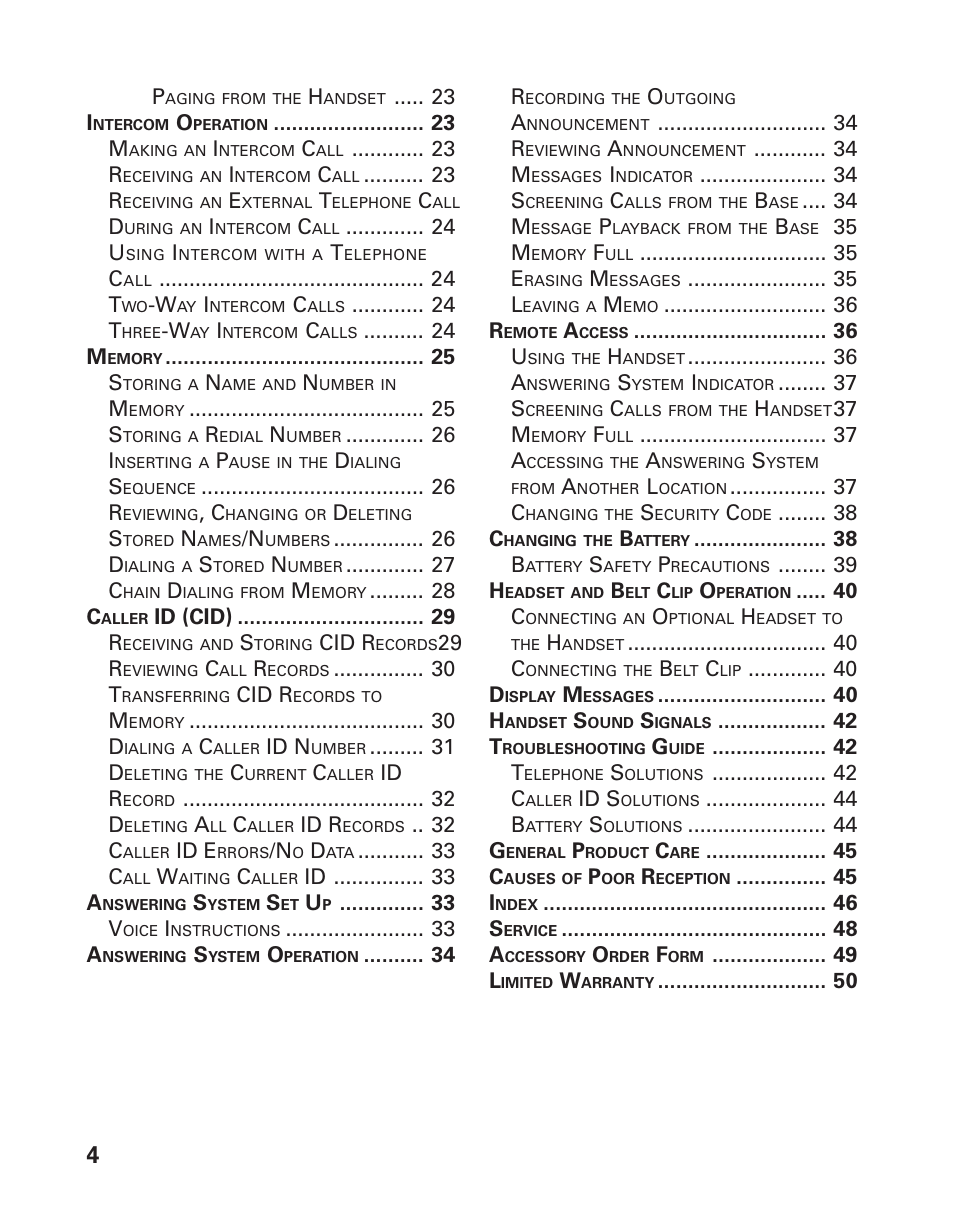 GE 27959 User Manual | Page 4 / 100