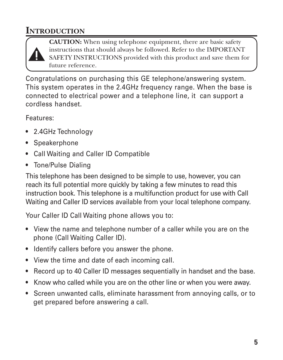 GE 27959 User Manual | Page 5 / 100