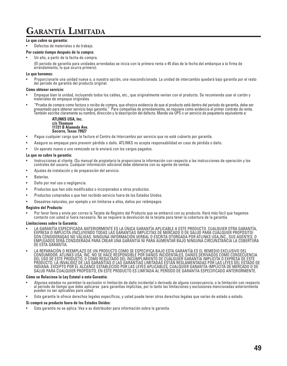 Arantía, Imitada | GE 27959 User Manual | Page 99 / 100