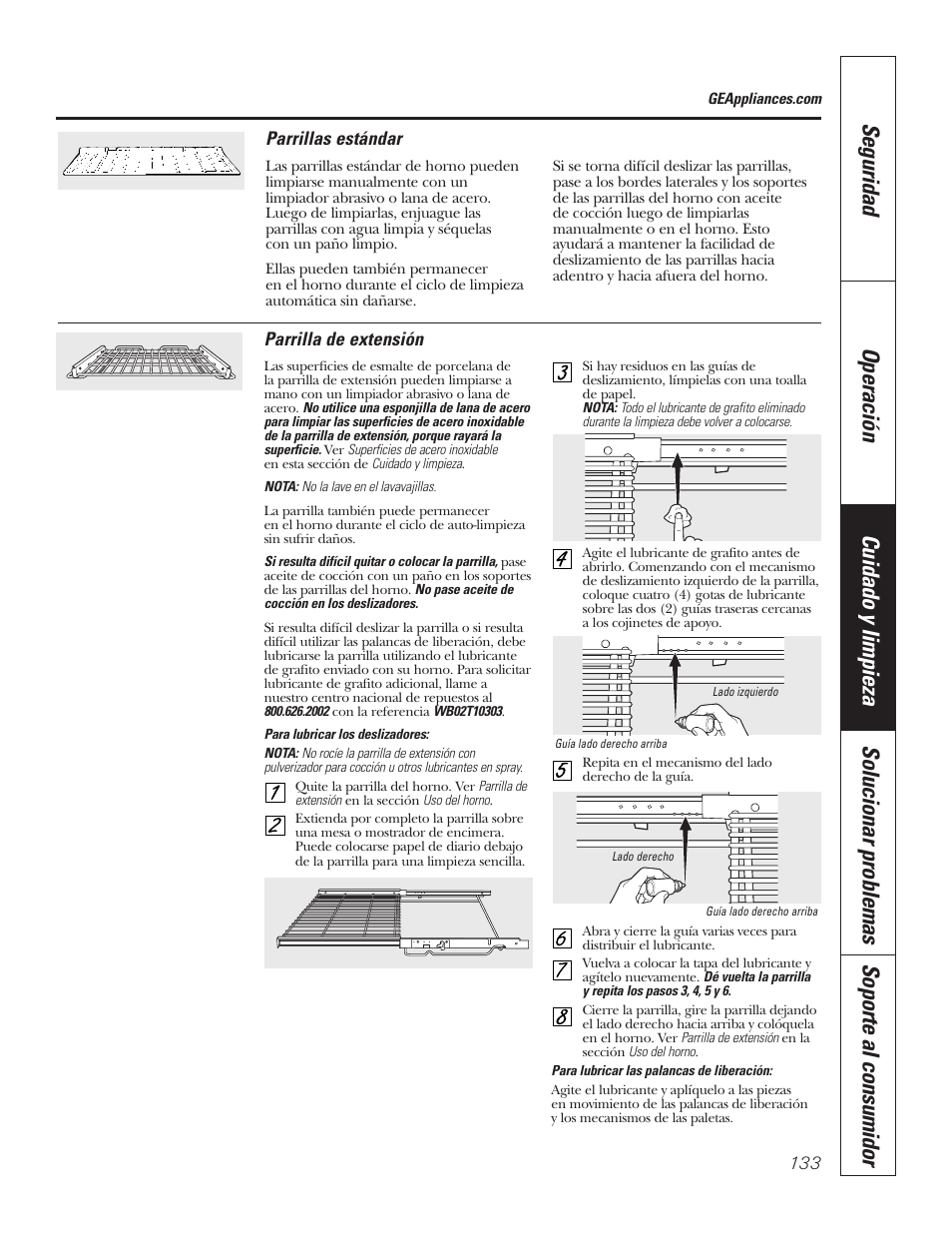 Parrillas | GE PT92030 User Manual | Page 133 / 140
