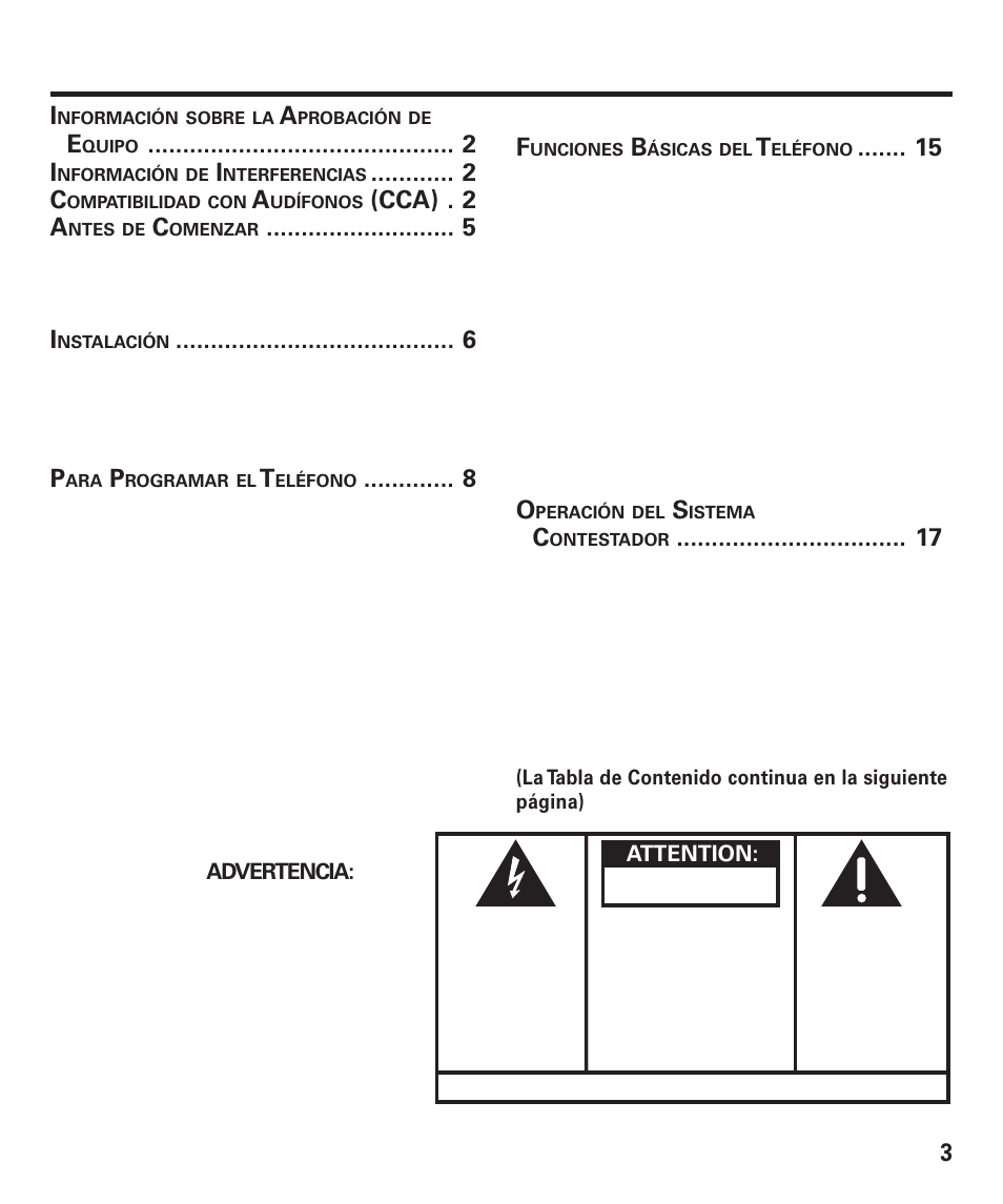 Abla, Ontenido | GE 29893 User Manual | Page 37 / 68