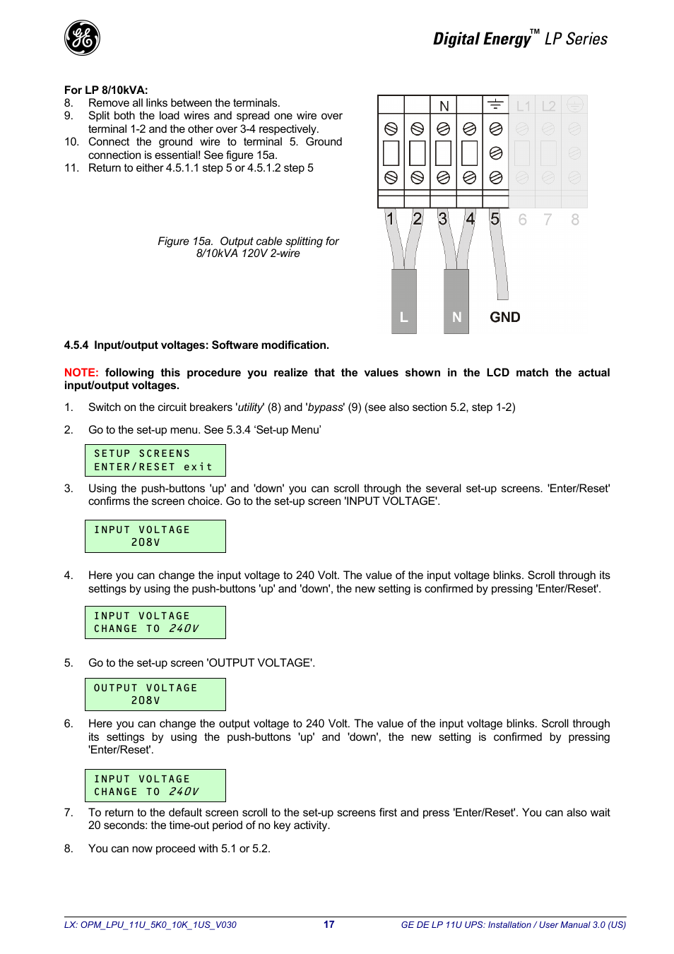 Digital energy, Lp series | GE Industrial Solutions LP11U 5-10kVA User Manual | Page 19 / 48