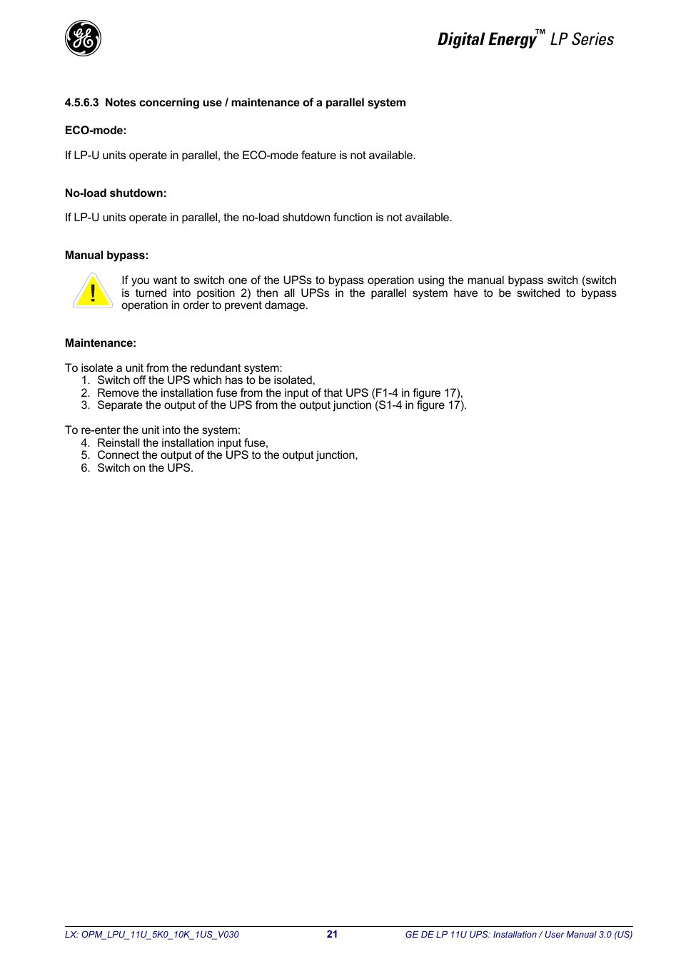 Digital energy, Lp series | GE Industrial Solutions LP11U 5-10kVA User Manual | Page 23 / 48