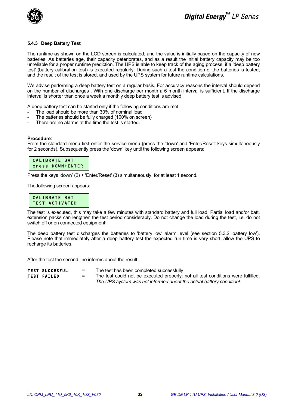 Digital energy, Lp series | GE Industrial Solutions LP11U 5-10kVA User Manual | Page 34 / 48