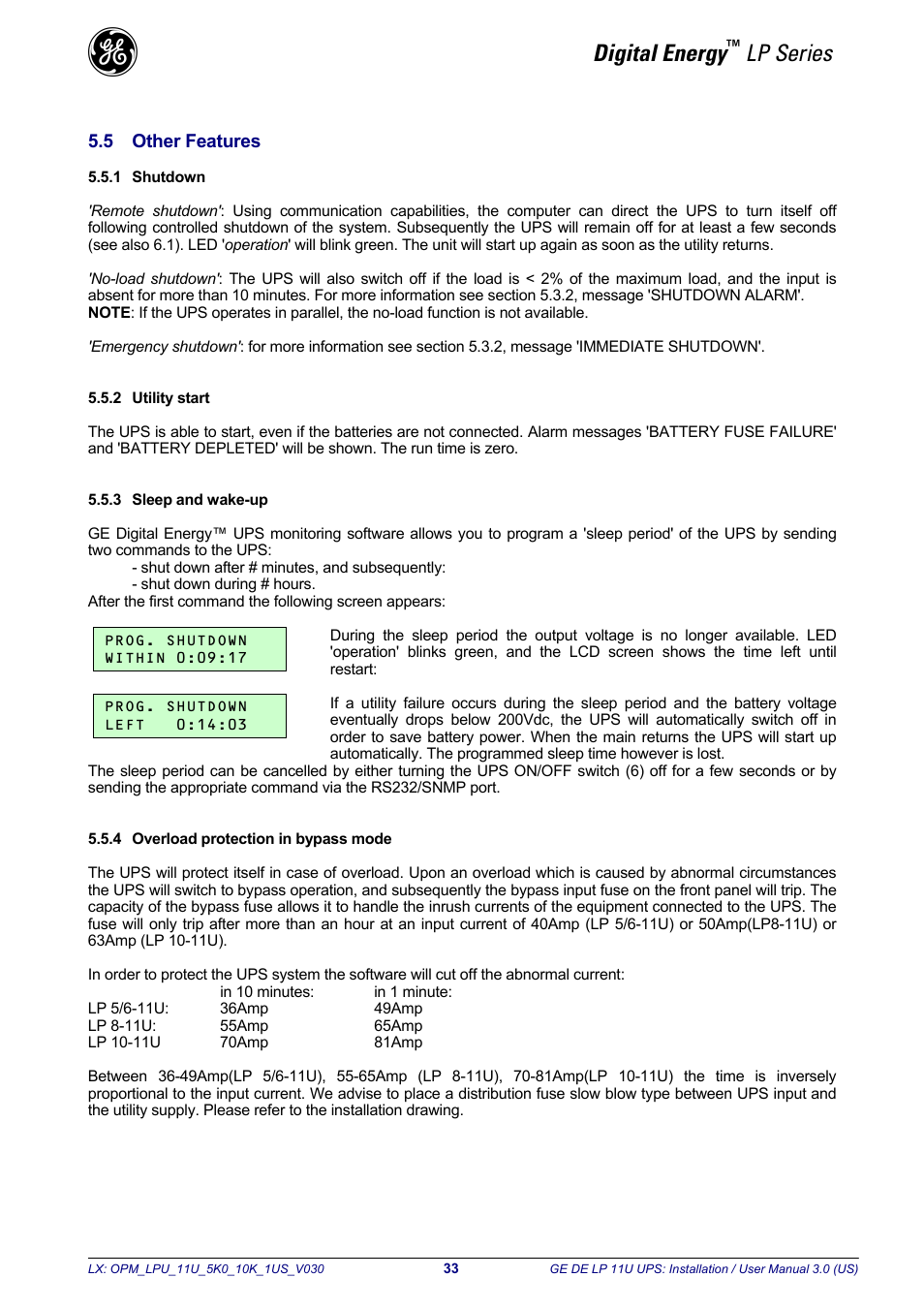 Digital energy, Lp series | GE Industrial Solutions LP11U 5-10kVA User Manual | Page 35 / 48