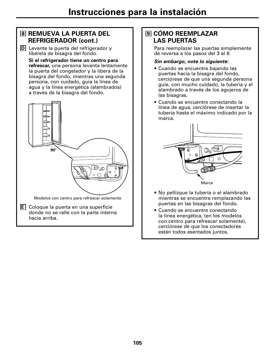 Instrucciones para la instalación | GE 200D2600P043 User Manual | Page 105 / 124