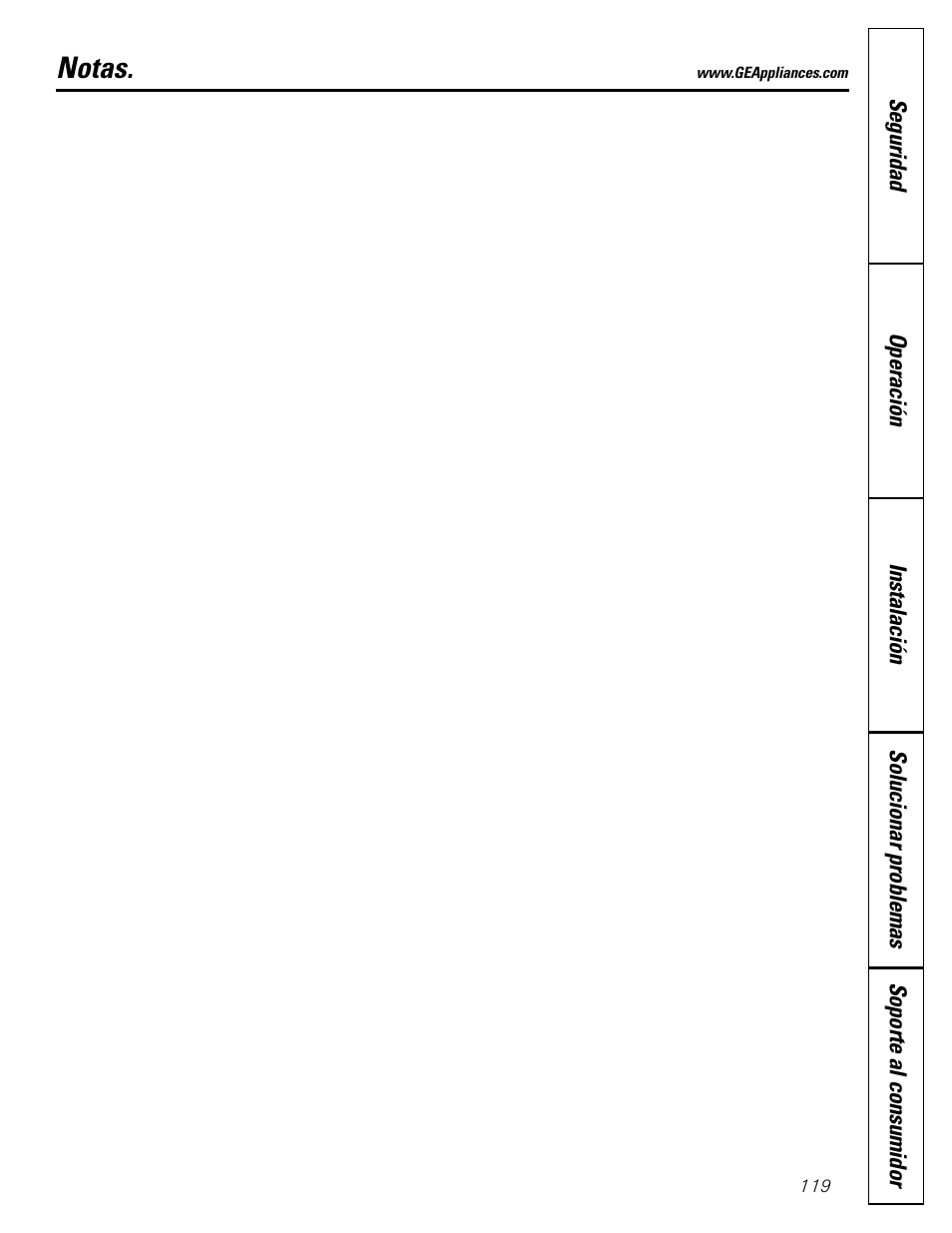 Notas | GE 200D2600P043 User Manual | Page 119 / 124
