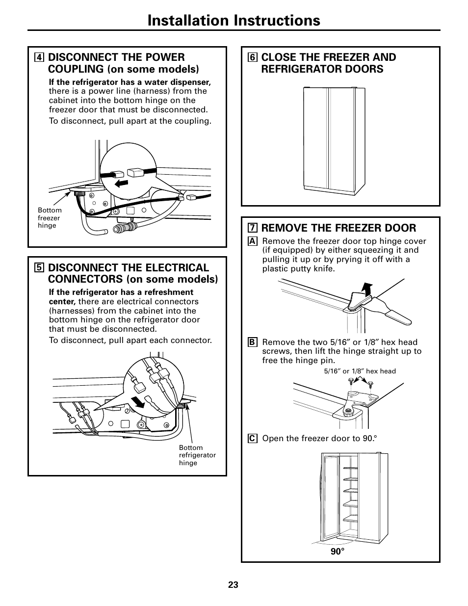 Installation instructions | GE 200D2600P043 User Manual | Page 23 / 124
