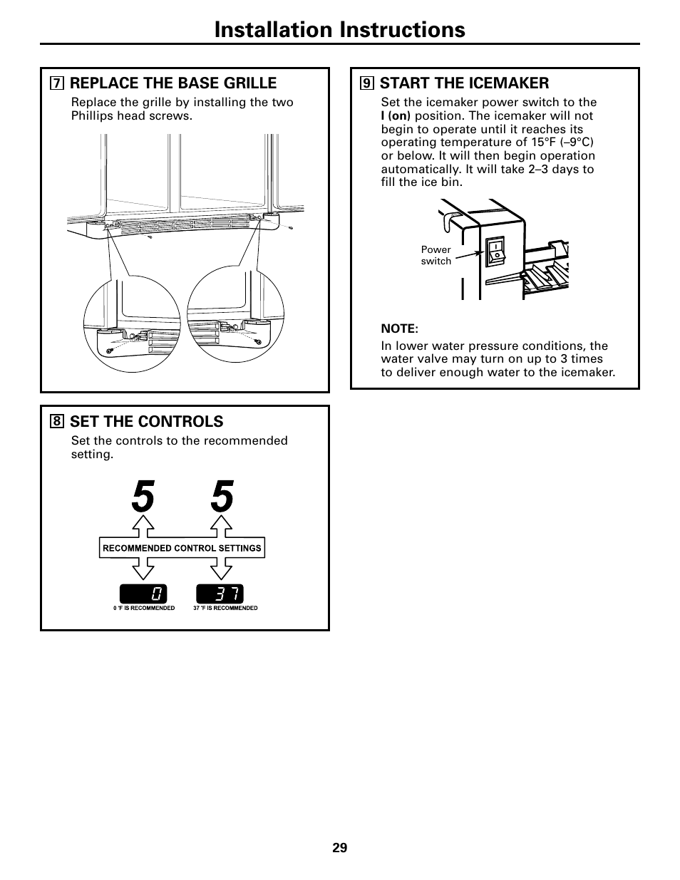 Installation instructions | GE 200D2600P043 User Manual | Page 29 / 124