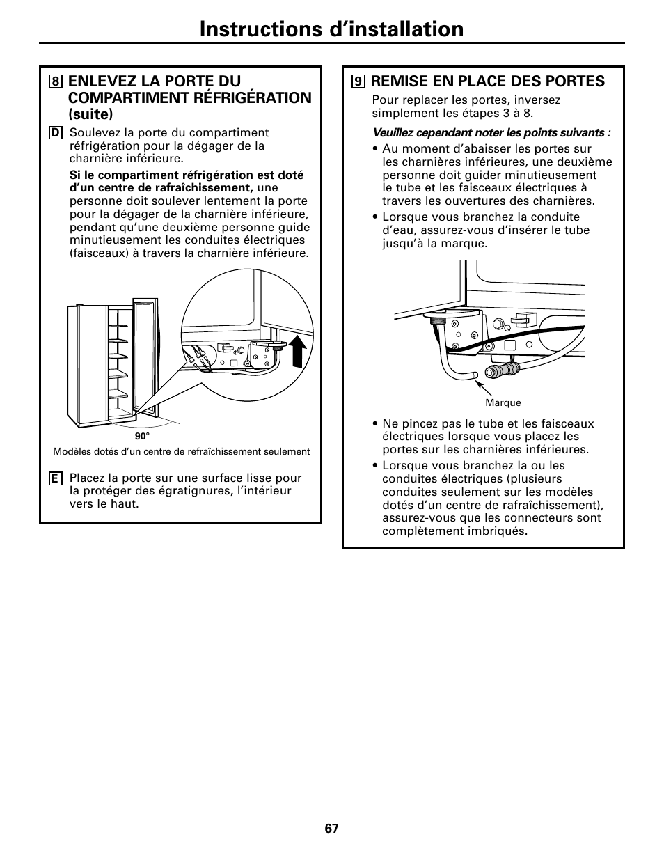 Instructions d’installation | GE 200D2600P043 User Manual | Page 67 / 124