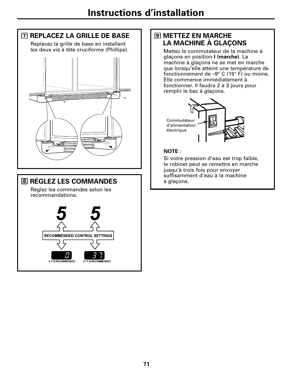 Instructions d’installation | GE 200D2600P043 User Manual | Page 71 / 124