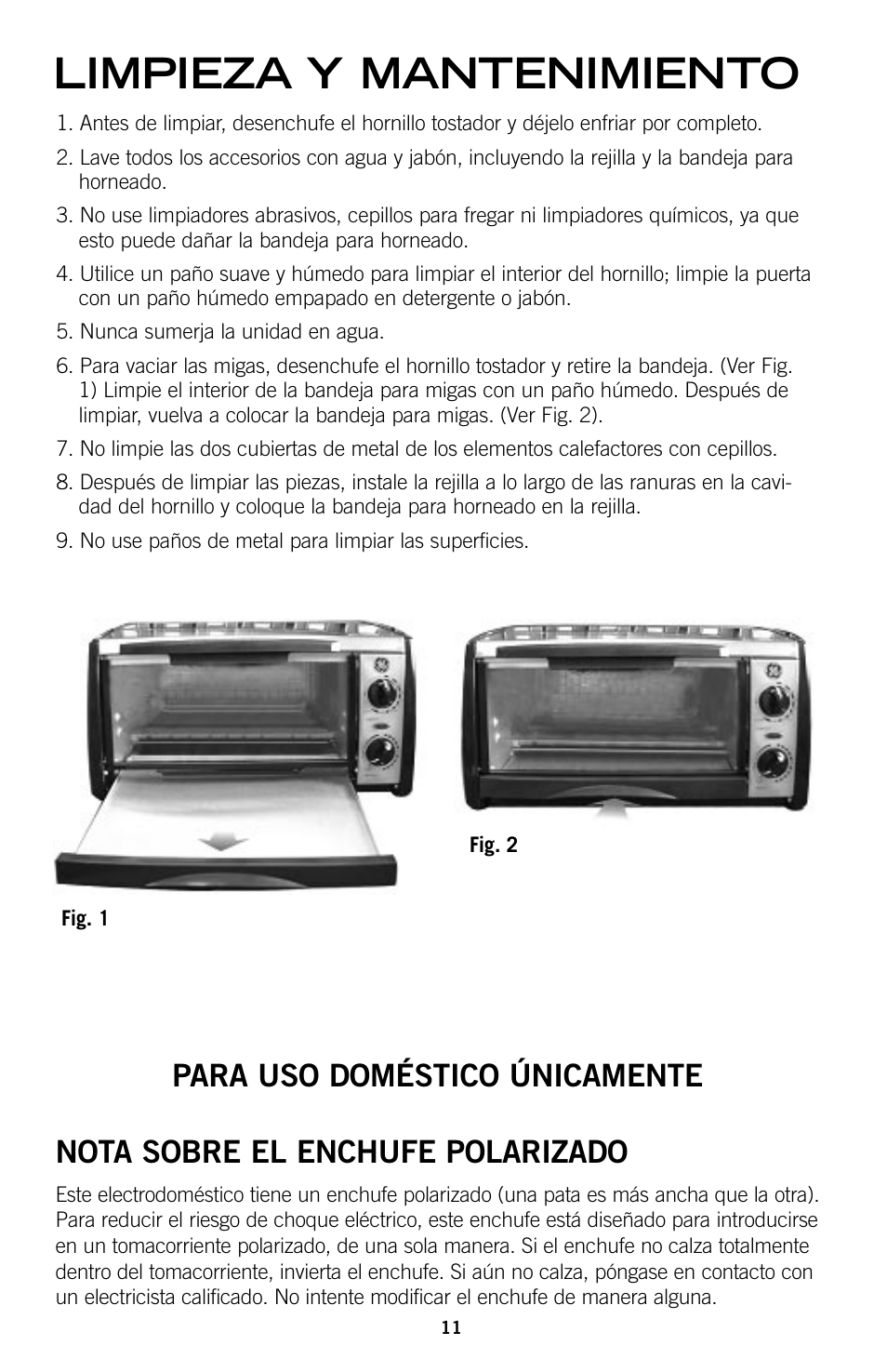 Limpieza y mantenimiento | GE 169045 User Manual | Page 17 / 18