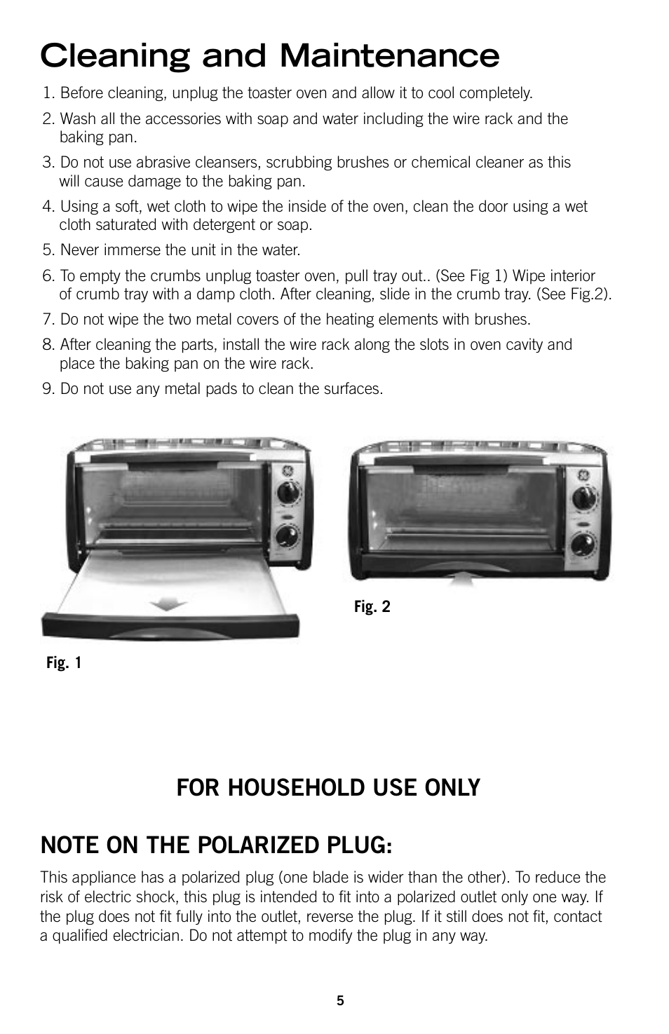 Cleaning and maintenance | GE 169045 User Manual | Page 5 / 18