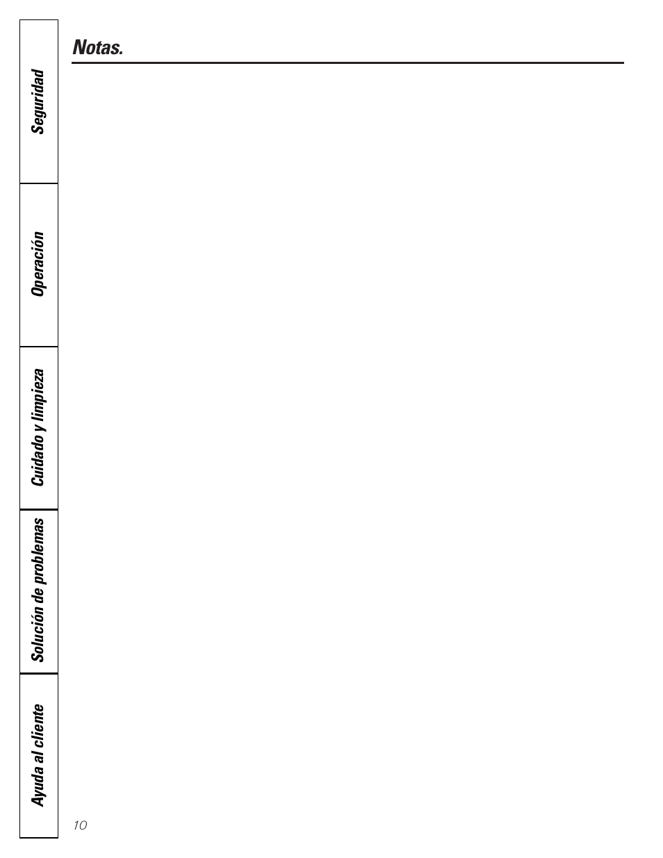 Notas | GE AHH40LJ User Manual | Page 22 / 24