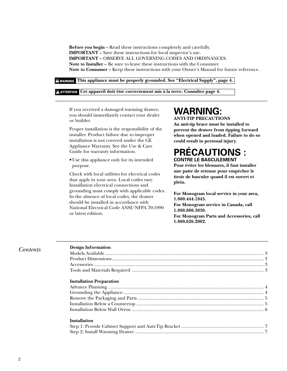 GE ZTD910 User Manual | Page 2 / 8