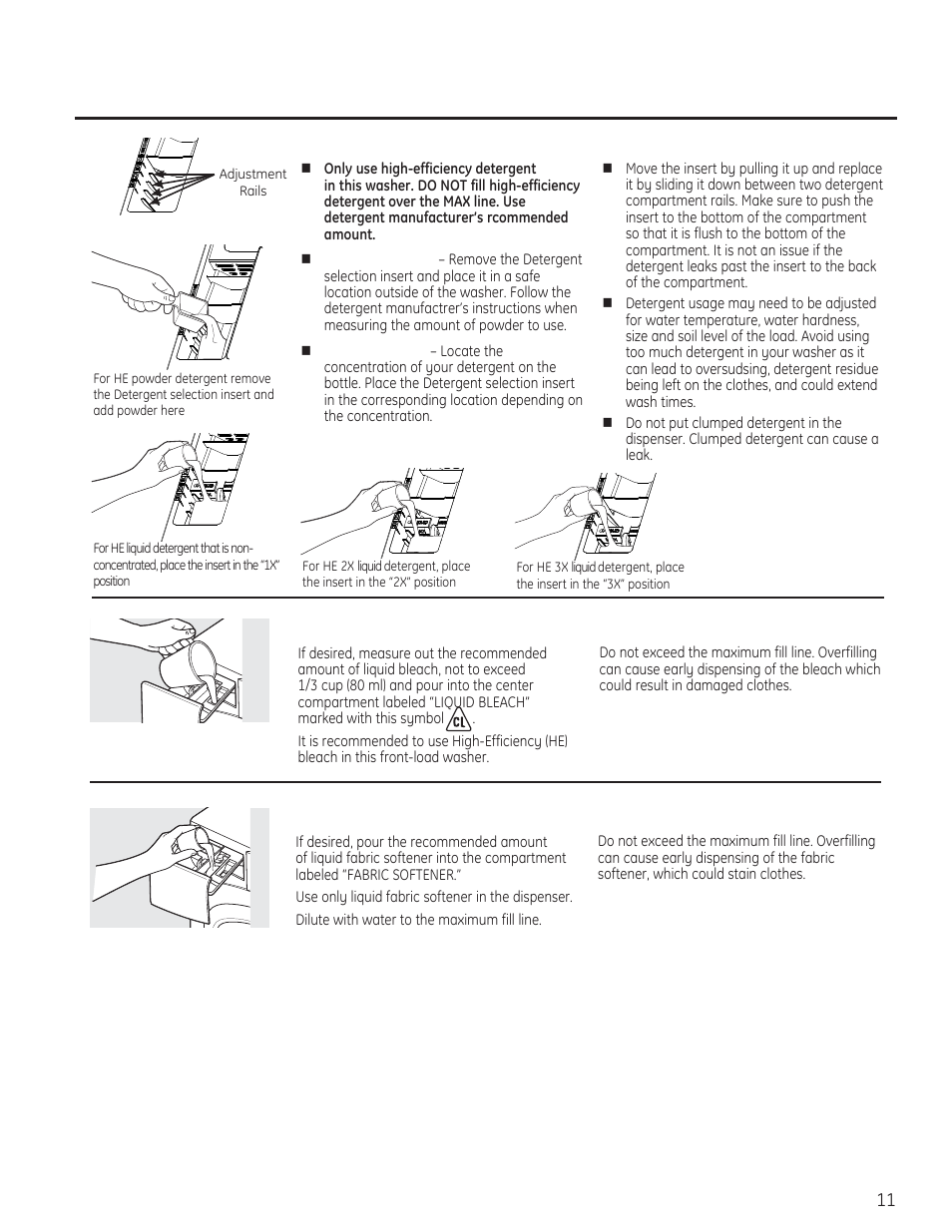 About the washer features | GE PFWH4400 User Manual | Page 11 / 87