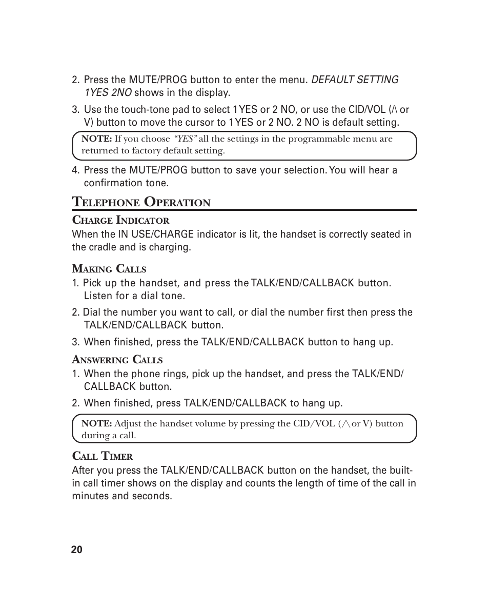 GE 21018 User Manual | Page 20 / 92