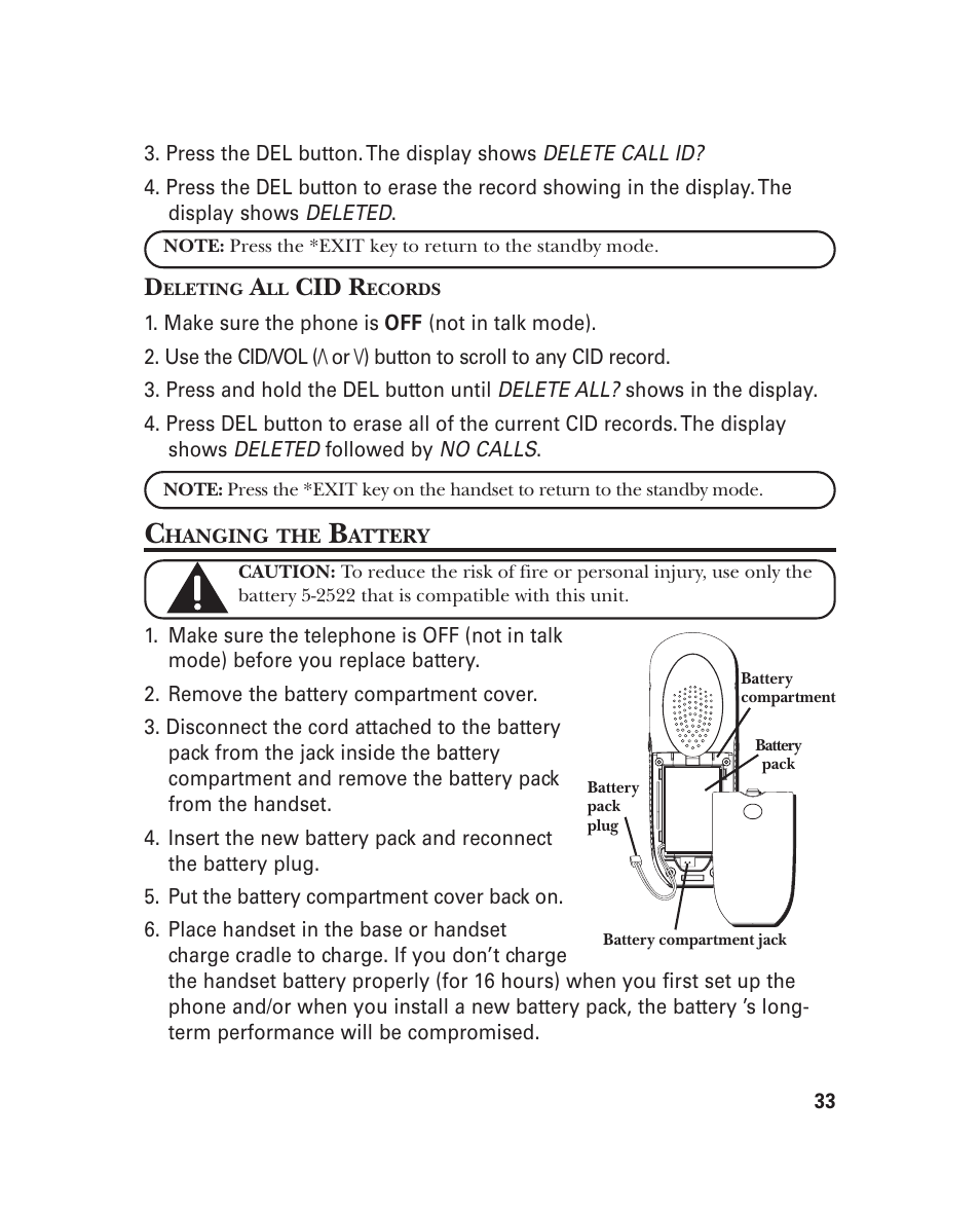 Cid r | GE 21018 User Manual | Page 33 / 92