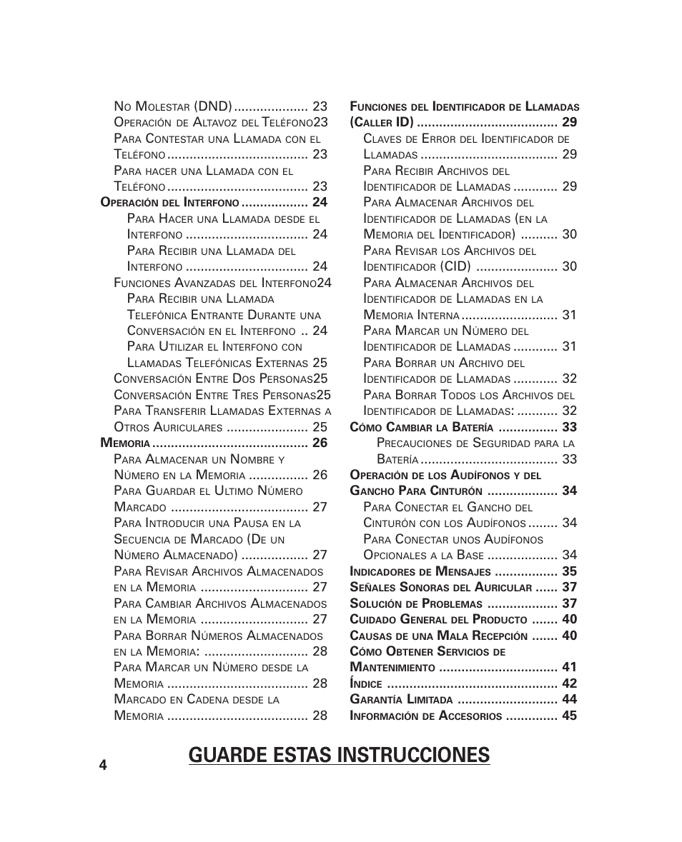 Guarde estas instrucciones | GE 21018 User Manual | Page 50 / 92