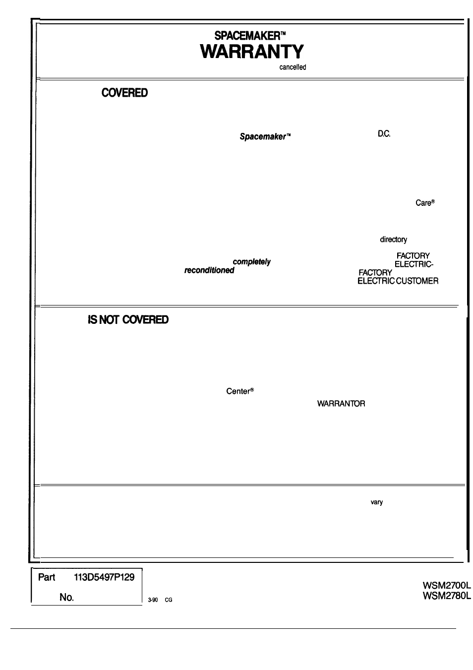 Warranty, Back cover, Your ge laundry | What is, What | GE WSM2700L User Manual | Page 28 / 28