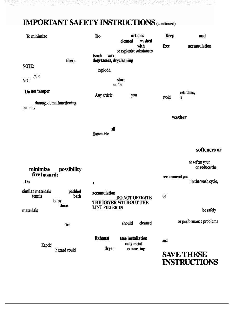 GE WSM2700L User Manual | Page 4 / 28