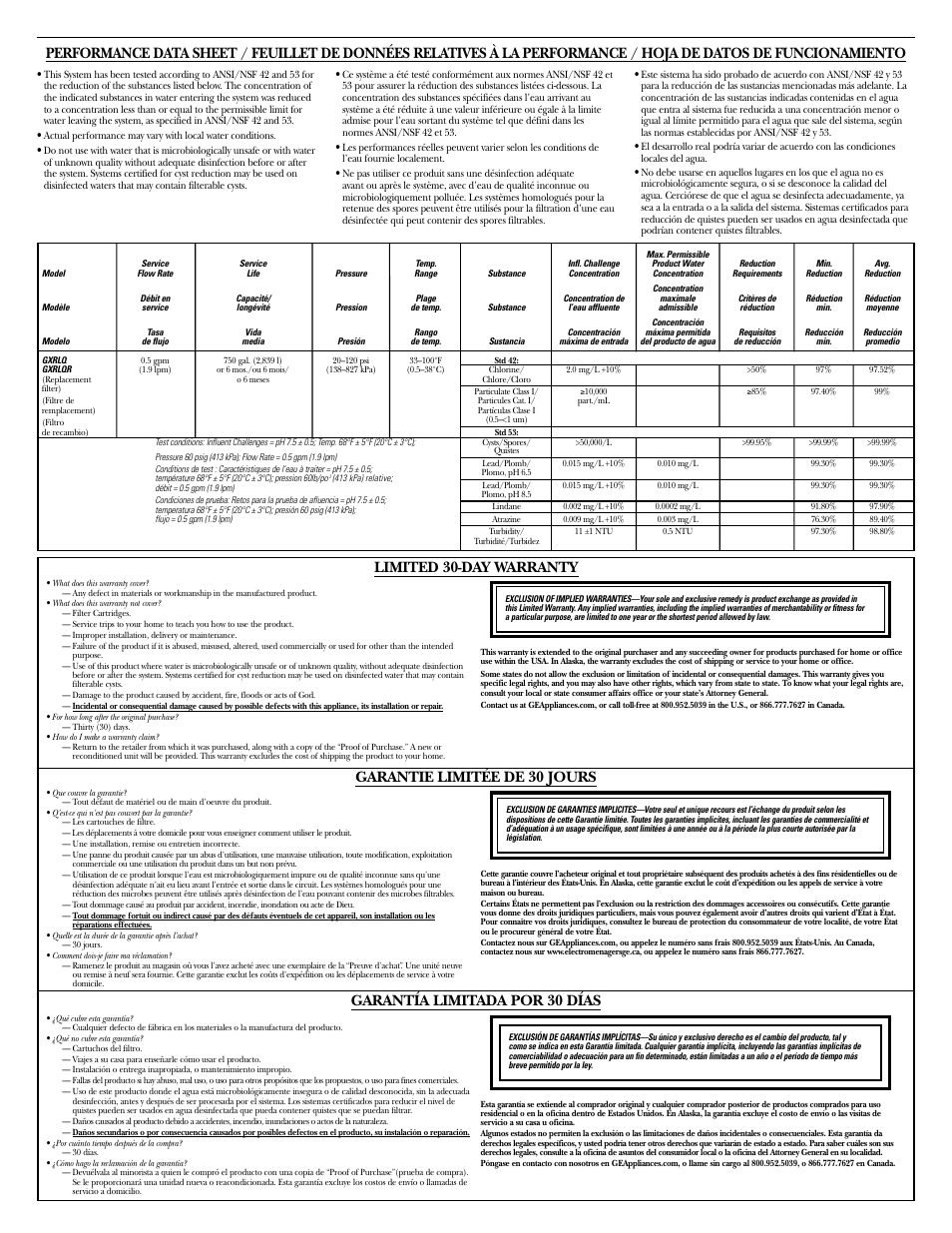 GE SmartWater GXRLQ User Manual | Page 2 / 6