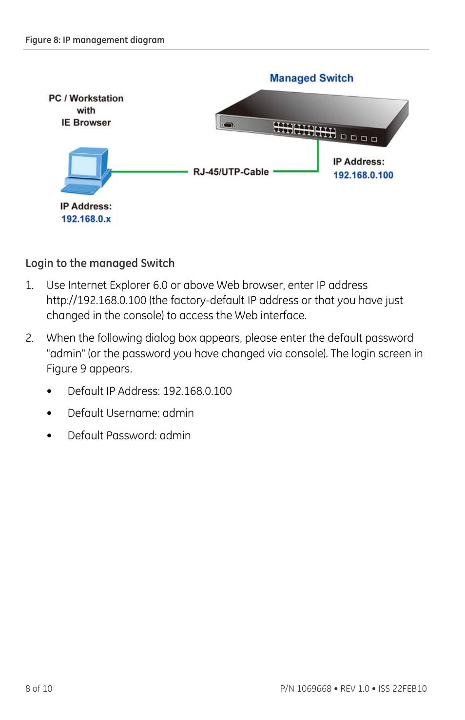 GE DS-242-POE User Manual | Page 8 / 10