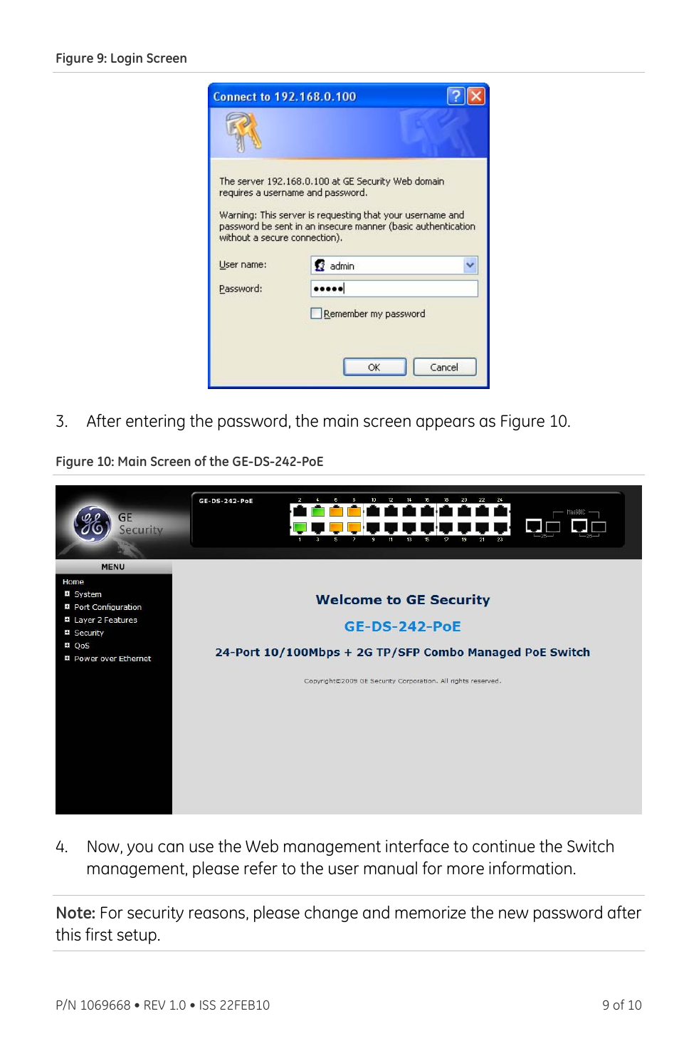 GE DS-242-POE User Manual | Page 9 / 10