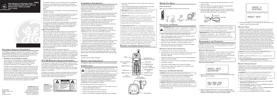 GE 00003413 User Manual | 2 pages