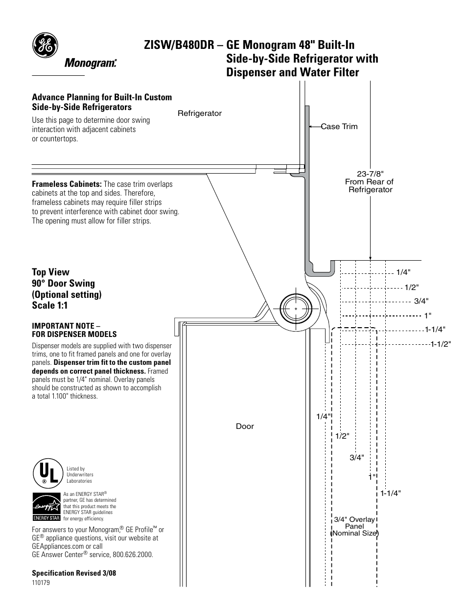 696dia6 | GE ZISW User Manual | Page 6 / 7