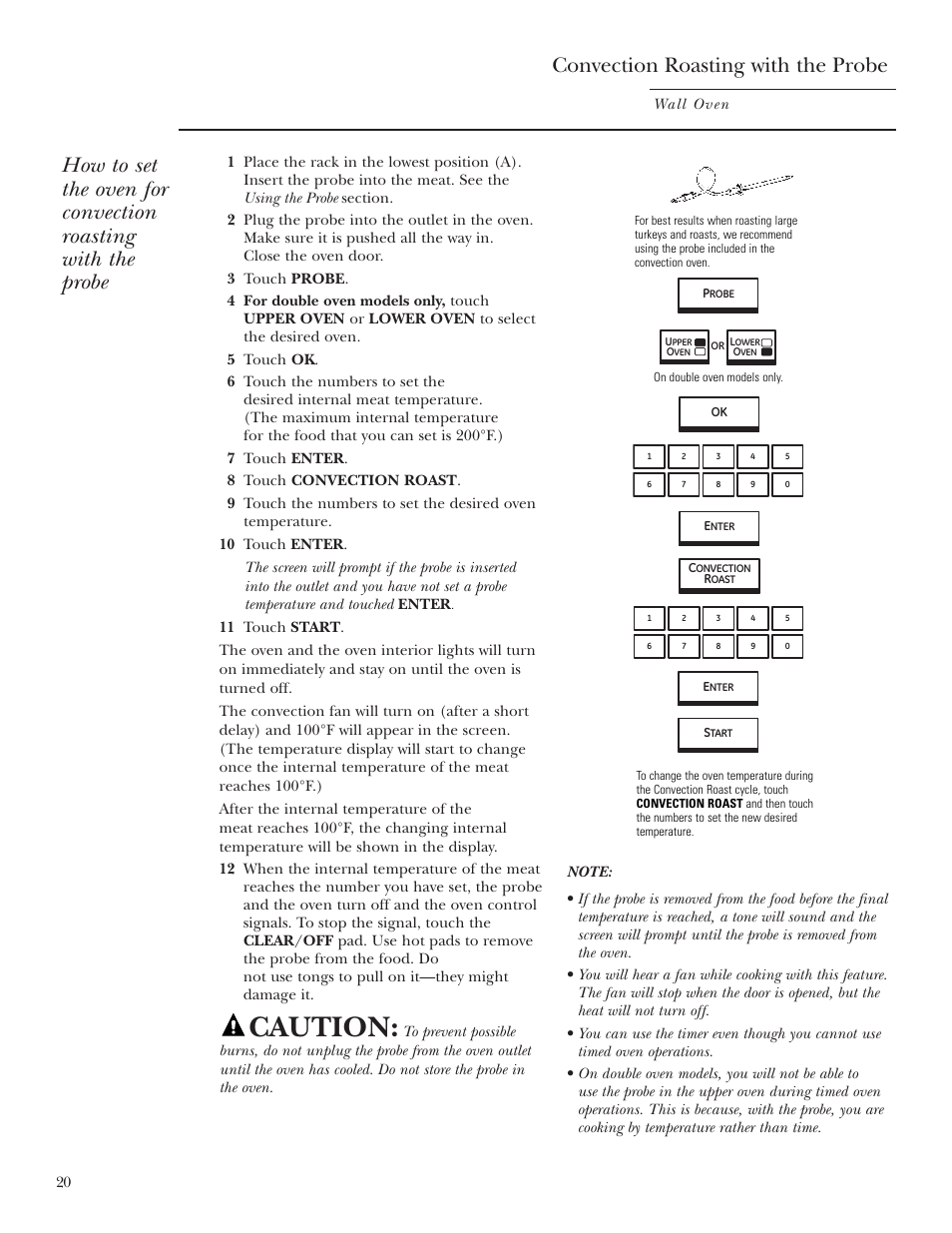 Caution | GE ZET2R User Manual | Page 20 / 156