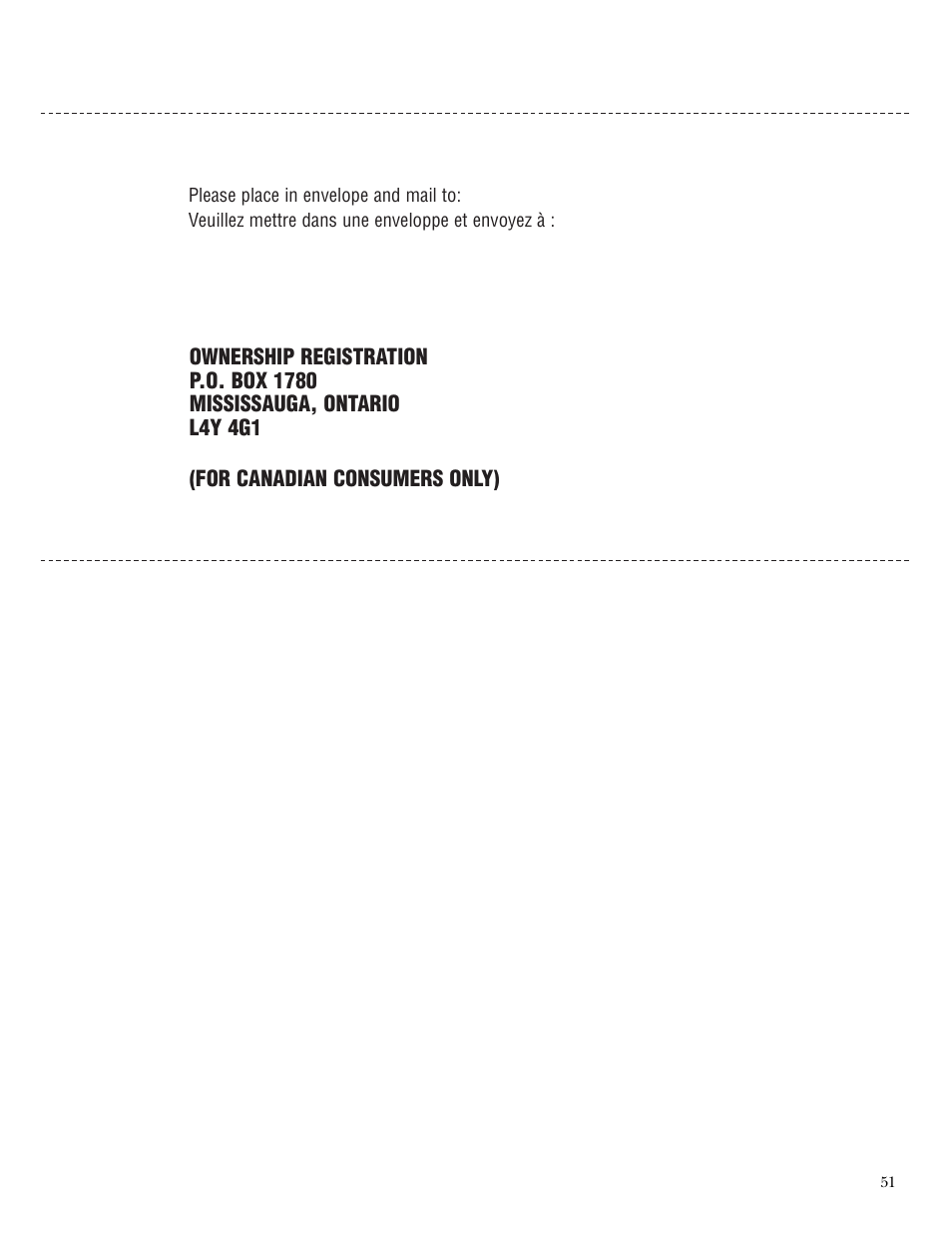 Product registration (canada), Carte d’enregistrement du produit, Product registration (canada) , 52 | GE ZET2R User Manual | Page 51 / 156