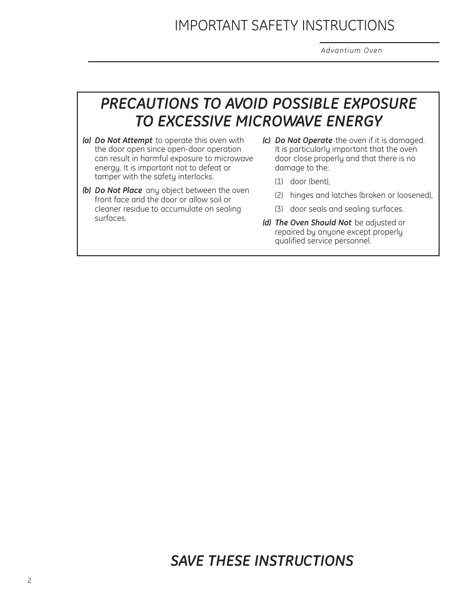 Safety, Safety –7 | GE Profile Advantium PSB1000 User Manual | Page 2 / 72