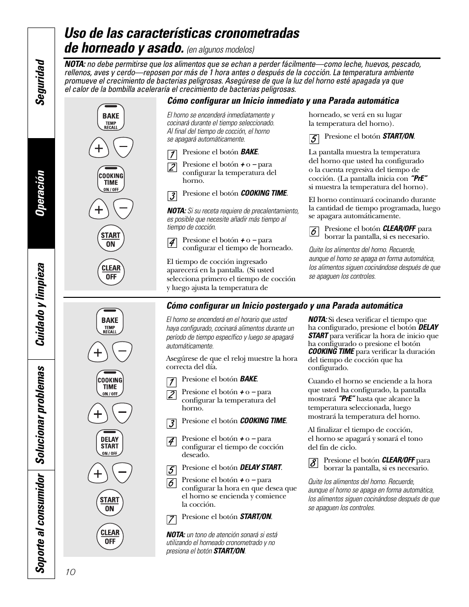Asado y horneado cronometrado | GE JKS1027 User Manual | Page 32 / 44