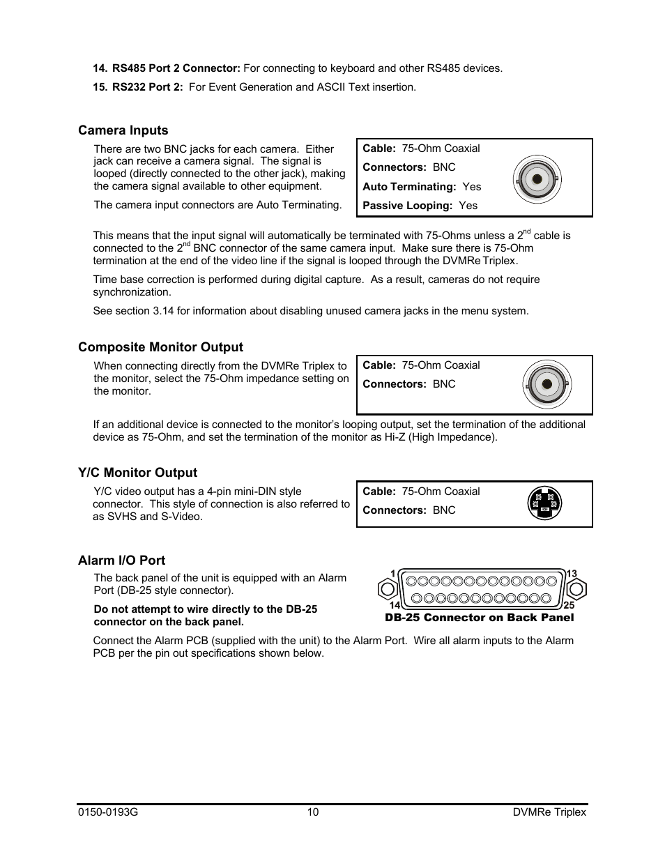 GE Security DVMRe Triplex 0150-0193G User Manual | Page 10 / 94