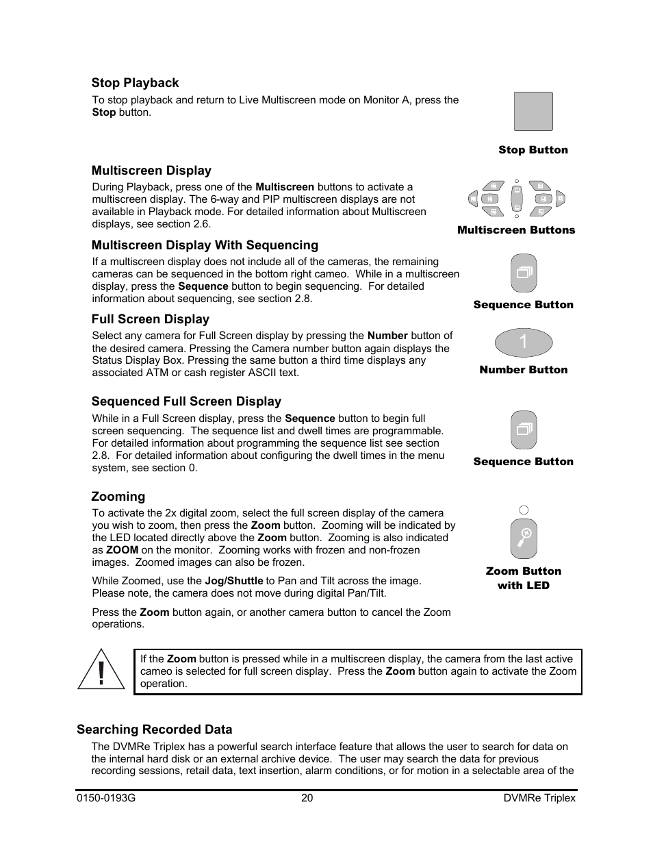 GE Security DVMRe Triplex 0150-0193G User Manual | Page 20 / 94