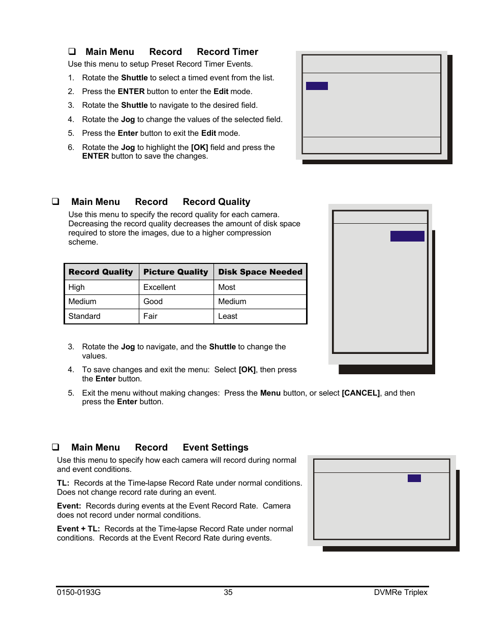 GE Security DVMRe Triplex 0150-0193G User Manual | Page 35 / 94