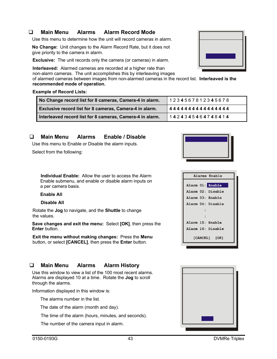 GE Security DVMRe Triplex 0150-0193G User Manual | Page 43 / 94