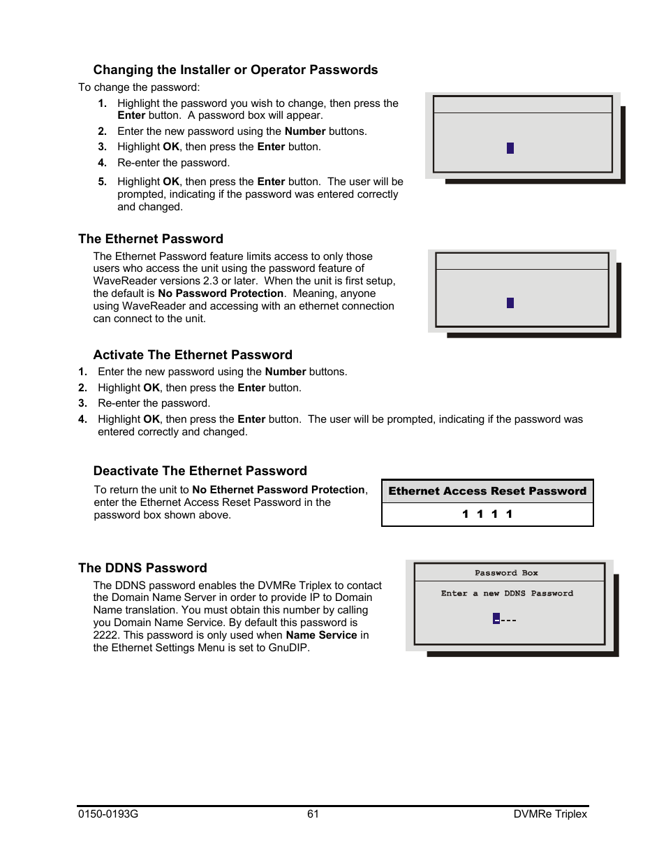 GE Security DVMRe Triplex 0150-0193G User Manual | Page 61 / 94